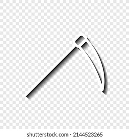 Enciende el icono simple. Diseño plano. Blanco con sombra en la cuadrícula transparente.ai