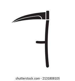 scythe simple icon, vector illustration