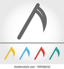 Scythe Single Icon Vector Illustration