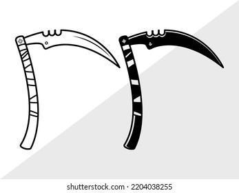 Scythe SVG Printable Vector Illustration