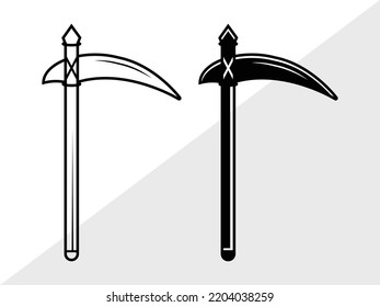 Scythe SVG Printable Vector Illustration