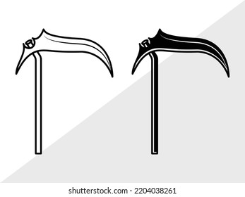 Scythe SVG Printable Vector Illustration