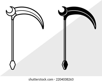 Scythe SVG Printable Vector Illustration