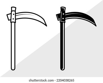 Scythe SVG Printable Vector Illustration
