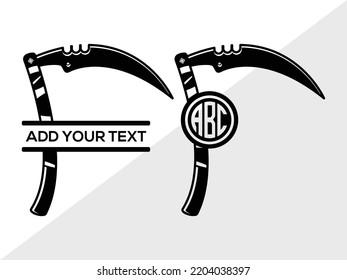 Scythe SVG Printable Vector Illustration