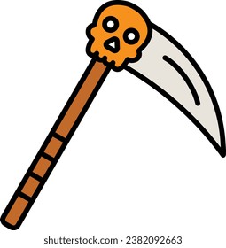 Scythe vector icon. Can be used for printing, mobile and web applications.
