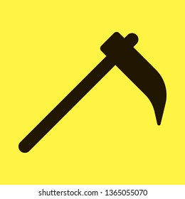 scythe vector icon. flat design