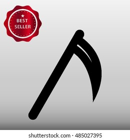 Scythe Vector Icon Illustration