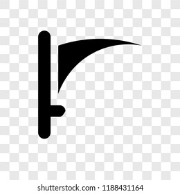 Scythe vector icon isolated on transparent background, Scythe transparency logo concept