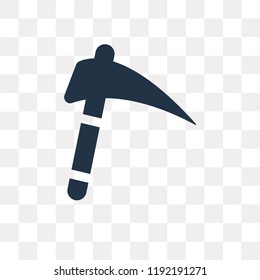 Scythe vector icon isolated on transparent background, Scythe transparency concept can be used web and mobile