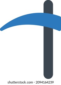 scythe vector illustration isolated on a transparent background. glyph vector icons for concept or web graphics.