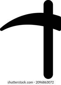 scythe vector illustration isolated on a transparent background. glyph vector icons for concept or web graphics.