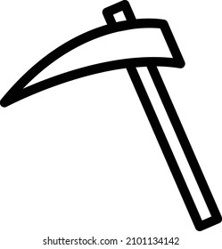scythe Vector illustration on a transparent background. Premium quality symbols. Stroke vector icon for concept and graphic design.