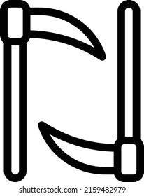 scythe  Vector illustration on a transparent background. Premium quality symmbols. Thin line vector icons for concept and graphic design.