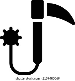 Scythe Vector Illustration auf transparentem Hintergrund. Hochwertige Symbole. Glyphen Vektorsymbole für Konzept und Grafikdesign.