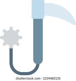 scythe Vector illustration on a transparent background. Premium quality symmbols. Line Color vector icons for concept and graphic design.