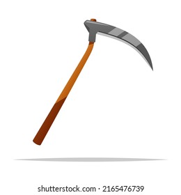 Scythe vector isolated illustration design