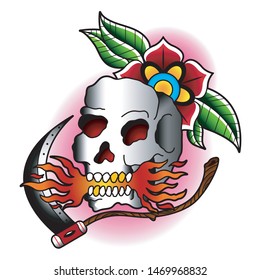 Scythe vector schor cool tattoo