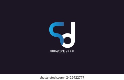 SD Abstract initial monogram letter alphabet logo design