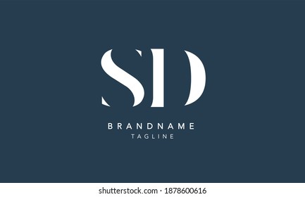 SD Alphabet initial Letter Monogram Icon Logo vector illustration