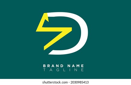 SD Alphabet letters Initial Monogram-Logo DS, S und D