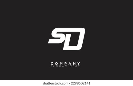 SD Alphabet letters Initials Monogram logo DS, S and D