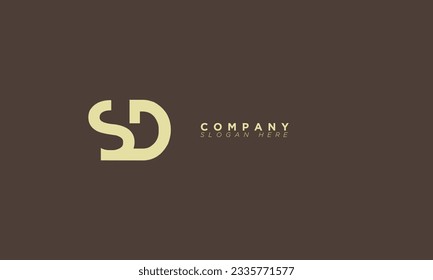 SD Alphabet letters Initials Monogram logo DS, S and D