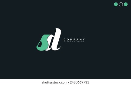  SD Alphabet letters Initials Monogram logo DS, S and D