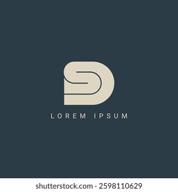SD Alphabet letters Initials Monogram logo DS, S and D