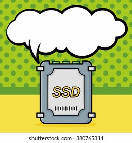 SD card doodle, speech bubble