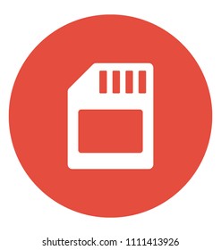 SD Card Flat Colored Icon