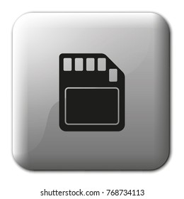 SD card flat vector icon.