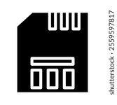 SD Card Icon. Concept of digital storage and data transfer.