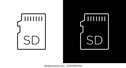 Sd card icon design vector art Illustrations