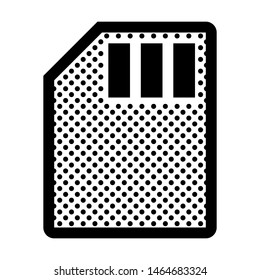 SD Card Icon Filled with Dots.