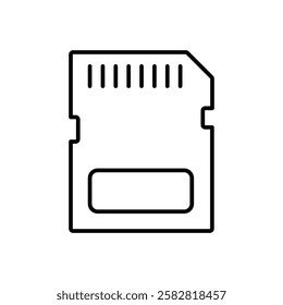 Sd Card Icon Flat isolated outline sign