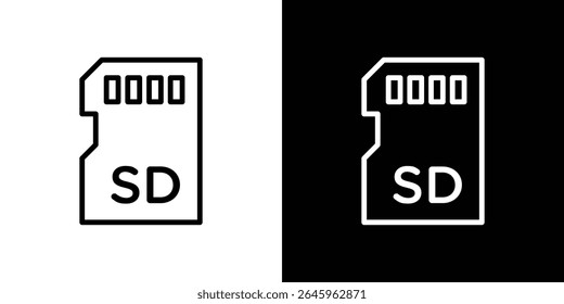 Sd card icon Flat style logo vector. perfect for UI designs