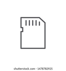 SD card icon isolated on white background. Memory card symbol modern, simple, vector, icon for website design, mobile app, ui. Vector Illustration