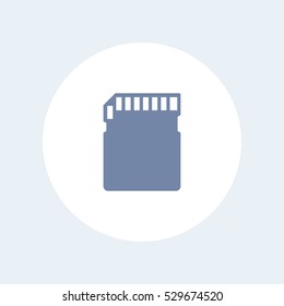 SD card icon isolated on white