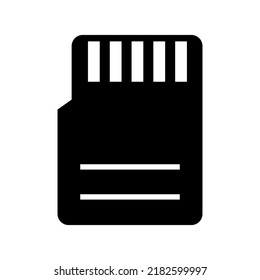 icono de tarjeta sd o logotipo símbolo de signo aislado ilustración vectorial - iconos vectoriales de estilo negro de alta calidad
