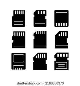 sd card icon or logo isolated sign symbol vector illustration - Collection of high quality black style vector icons
