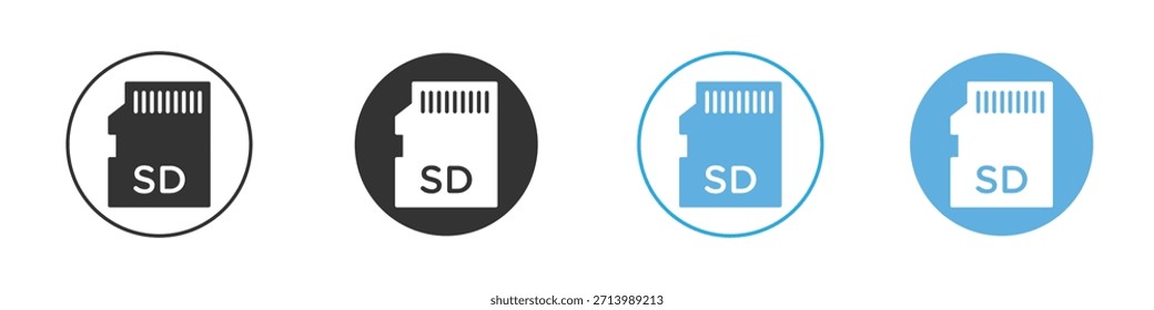 Sd card icon Logo Template Design set