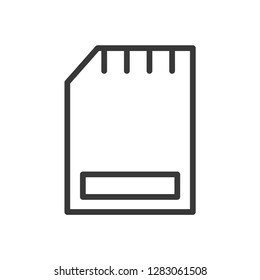 SD card icon. Memory card symbol modern, simple, vector, icon for website design, mobile app, ui. Vector Illustration