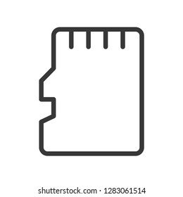 SD card icon. Memory card symbol modern, simple, vector, icon for website design, mobile app, ui. Vector Illustration