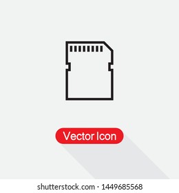 SD Card Icon Micro SD Card Icon, Memory IconVector Illustration Eps10