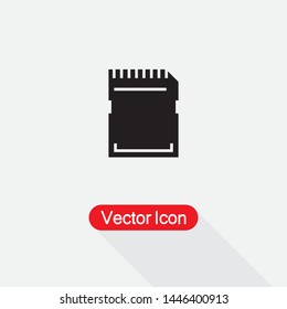 SD Card Icon, Micro SD Card Icon Vector Illustration Eps10