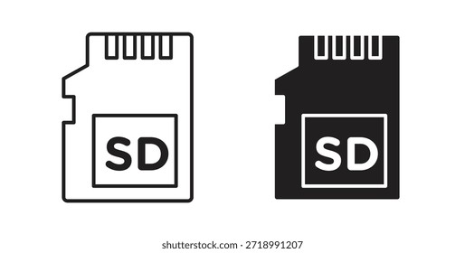 Sd card icon for mobile app, editable designs