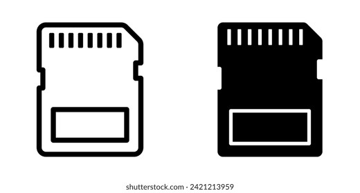 SD-Kartensymbol. für mobiles Konzept und Webdesign. Vektorgrafik