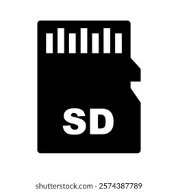 SD card icon. Secure digital card. Vector.