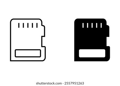 Sd Card Icon set. for mobile concept and web design color editable